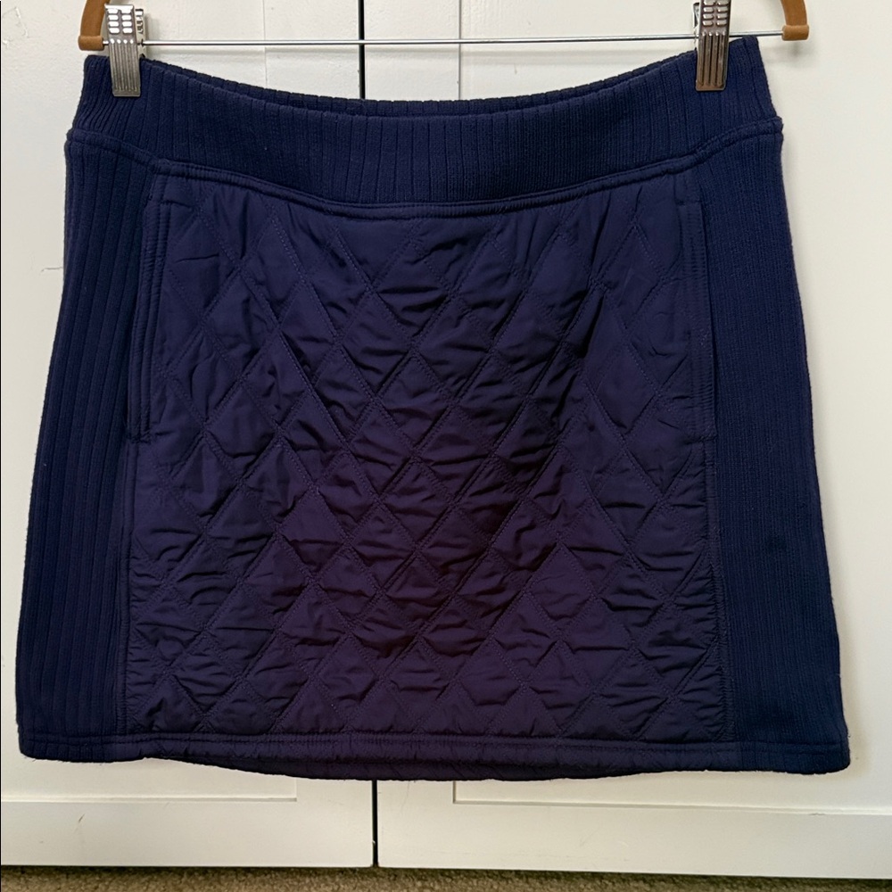 Navy Quilted prAna Skirt